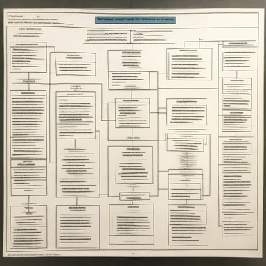 The movie production company displayed an organization chart to the cast and crew to explain their roles and responsibilities during filming.