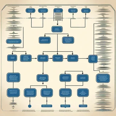In the science fiction novel, the author included an organization chart of the futuristic government structure.