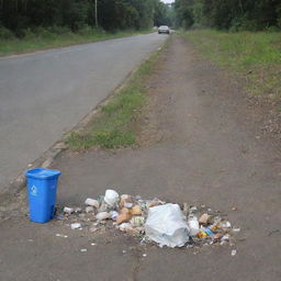 Generate an impactful image showing the drastic comparison between a littered environment and a clean one endorsing the importance of litter discipline.