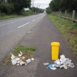 Generate an impactful image showing the drastic comparison between a littered environment and a clean one endorsing the importance of litter discipline.