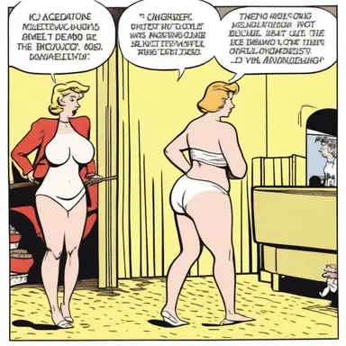 In the comic strip, the character was always shown wearing knickers.
