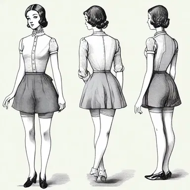 The novel described the main character's fashion choices, including her preference for wearing knickers.