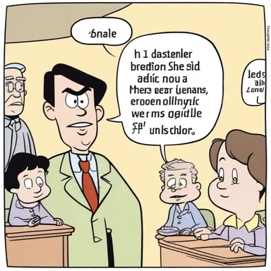 The character's speech in the cartoon was unintelligible, making it difficult to understand the dialogue.