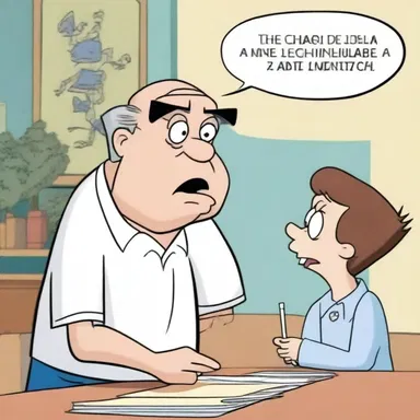 The character's speech in the cartoon was unintelligible, making it difficult to understand the dialogue.