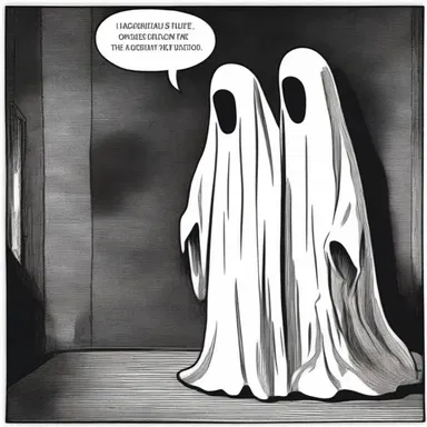 The ghost's message was delivered in an unintelligible whisper, causing even more fear among the terrified group.