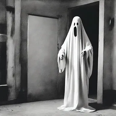 The ghost's message was delivered in an unintelligible whisper, causing even more fear among the terrified group.