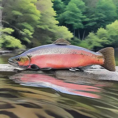 According to a local legend, landlocked salmon were considered sacred and were believed to bring good luck to those who caught them.