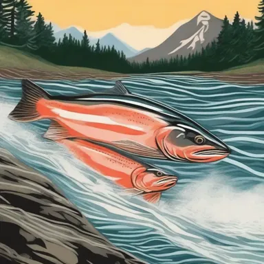 According to a local legend, landlocked salmon were considered sacred and were believed to bring good luck to those who caught them.