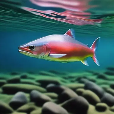 In a distant future, scientists genetically engineer a species of landlocked salmon with telepathic abilities to communicate with humans.
