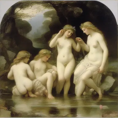 According to Greek mythology, nymphs were born from the rills and springs.