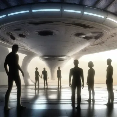 In the distant future, aliens schmooze with humans on intergalactic space stations.