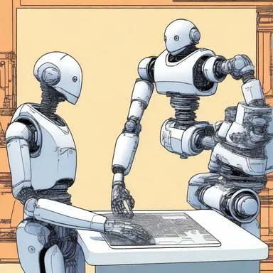 In the futuristic world of the novel, the characters schmooze with robots to establish friendly relations.