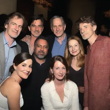 The actors gathered at the after-party to schmooze with the film industry executives.