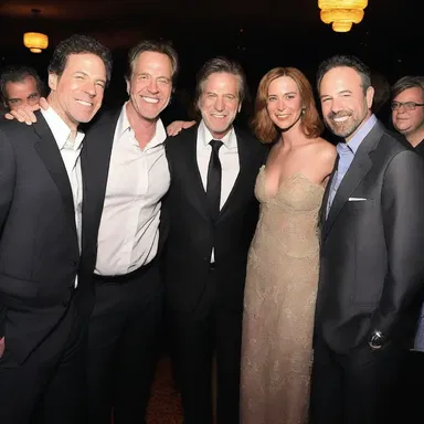 The actors gathered at the after-party to schmooze with the film industry executives.