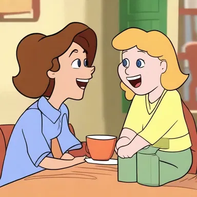 In the animated series, the characters often schmooze while engaging in lighthearted conversations.