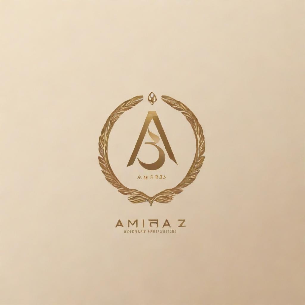 Elegant and stylish logo design with the name 'amirreza' prominently featured