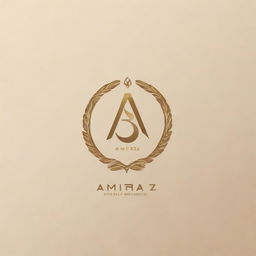 Elegant and stylish logo design with the name 'amirreza' prominently featured