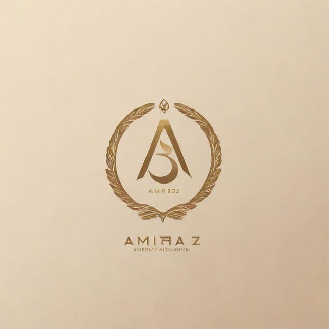 Elegant and stylish logo design with the name 'amirreza' prominently featured