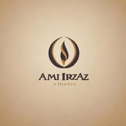 Elegant and stylish logo design with the name 'amirreza' prominently featured