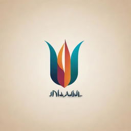 A creative and modern logo design with the name 'امیررضا' prominently displayed