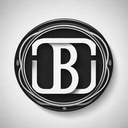 Produce a bold, high contrast monogram containing the letters 'F' and 'B', using a simple, black and white vector style. The design should be flat and line art with no colors, set on a white background.