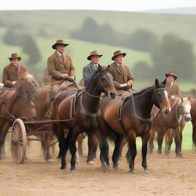 The carthorse trotted through the movie set, adding an authentic touch to the period film.