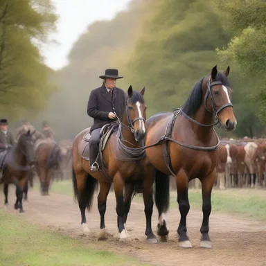 The carthorse trotted through the movie set, adding an authentic touch to the period film.