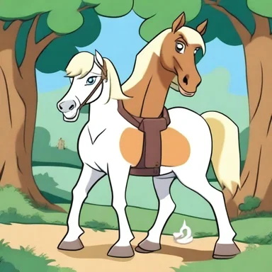 In the animated cartoon, the carthorse character was the comedic sidekick to the main protagonist.