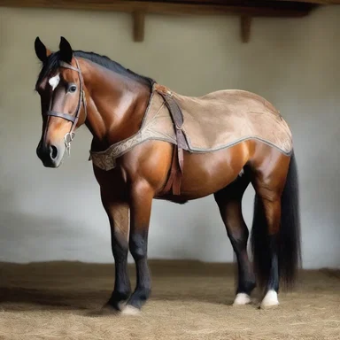 The fashion designer incorporated the image of a carthorse into their collection, creating a unique and rustic aesthetic.