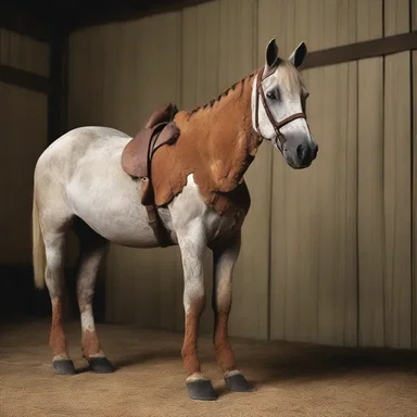 The fashion designer incorporated the image of a carthorse into their collection, creating a unique and rustic aesthetic.