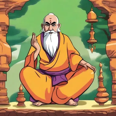 The animated series features a recurring character, a sanyasi, who offers wisdom and guidance to the main characters.