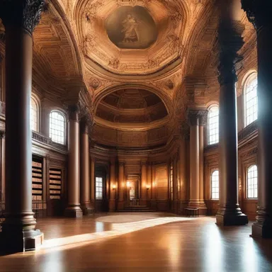 The final scene of the novel took place in the rotunda of an old library, adding a sense of grandeur to the story.