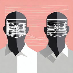 A high-quality digital illustration showing two masks: a subnet mask and a wildcard mask