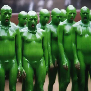 During the religious ritual, the participants would slime their bodies as a form of purification.