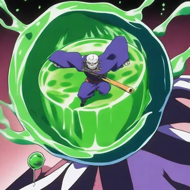 In the anime, the villain uses slime magic to immobilize their opponents.