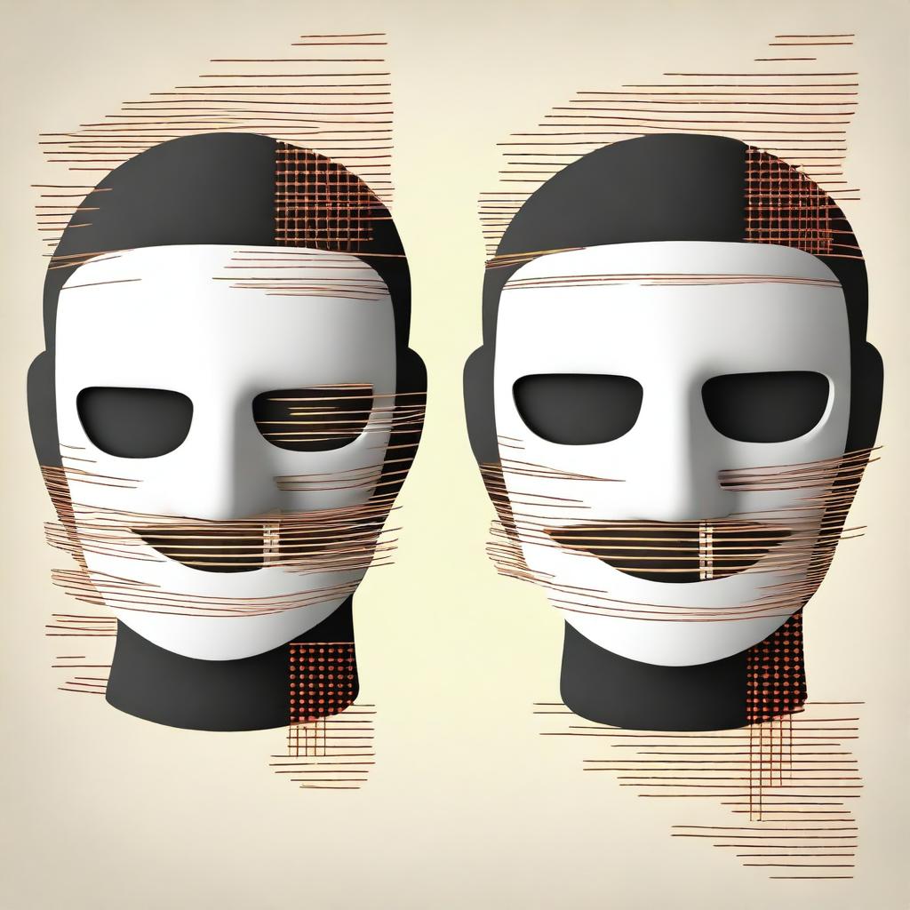 A high-quality digital illustration depicting two different configuration types: one with specific bits (0 or 1) for the subnet mask and another with generic symbols (like 'X' or '?') for the wildcard mask