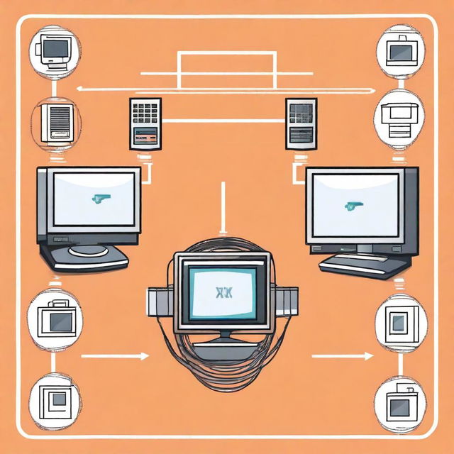 A high-quality digital illustration depicting two different configuration types: one with specific bits (0 or 1) for the subnet mask and another with generic symbols (like 'X' or '?') for the wildcard mask