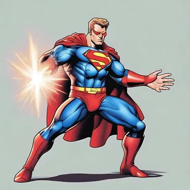 The superhero uses his unique powers to fractionate the enemy's defenses and gain the upper hand.