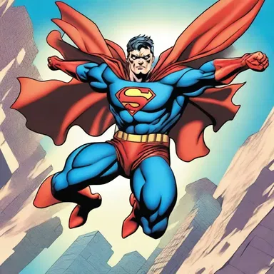 The superhero uses his unique powers to fractionate the enemy's defenses and gain the upper hand.