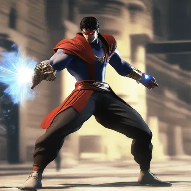 The protagonist's superpowers allow them to fractionate their body and attack multiple enemies at once.