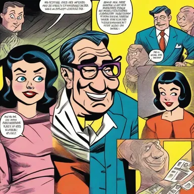 The artist skillfully used vibrant colors and exaggerated expressions to dramatise the characters in the comic strip.