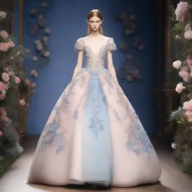 The designer decided to dramatise the story of Cinderella by creating a collection inspired by the fairy tale.