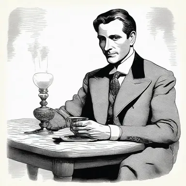 In the classic novel, the protagonist is described as a sophisticated gentleman who always uses a coaster to protect his antique table.