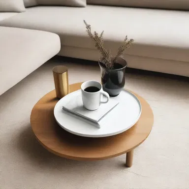 The coaster perfectly complemented the elegant and minimalist design of the coffee table.