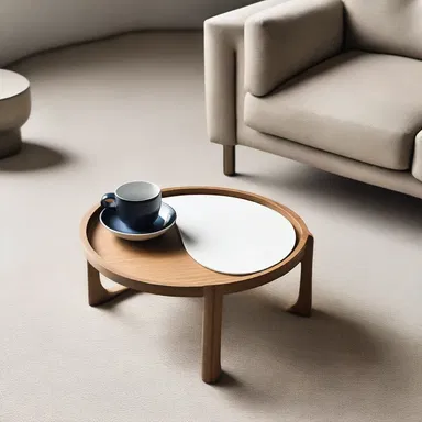 The coaster perfectly complemented the elegant and minimalist design of the coffee table.
