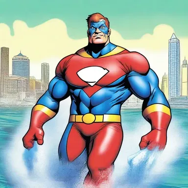 Captain Coaster, the superhero with the power to manipulate water, protected the coastal cities from villains.