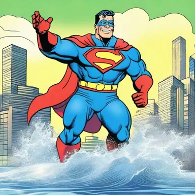 Captain Coaster, the superhero with the power to manipulate water, protected the coastal cities from villains.