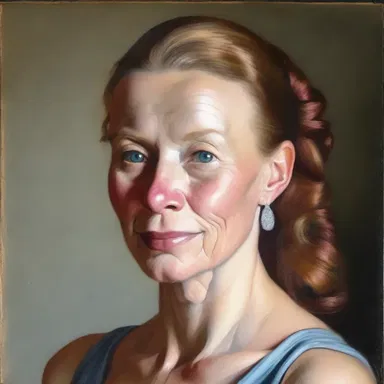 The artist beautifully captured the leptorrhine features of the subject in the portrait.
