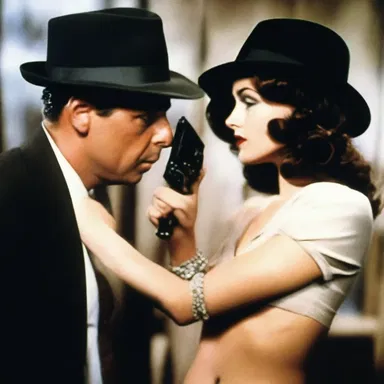 In the movie, the gun moll falls in love with the gangster and risks everything to be with him.
