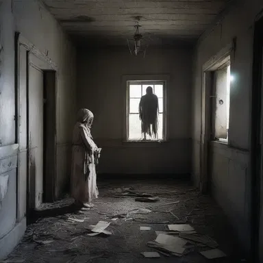 The old abandoned house was filled with mummery, as eerie voices echoed through empty corridors.